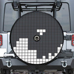 White Brick Puzzle Video Game Print Tire Cover With Camera Hole