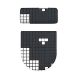 White Brick Puzzle Video Game Print Toilet Lid And Tank Cover Set