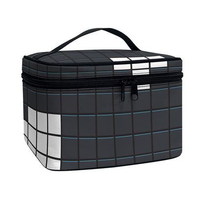White Brick Puzzle Video Game Print Travel Makeup Bag