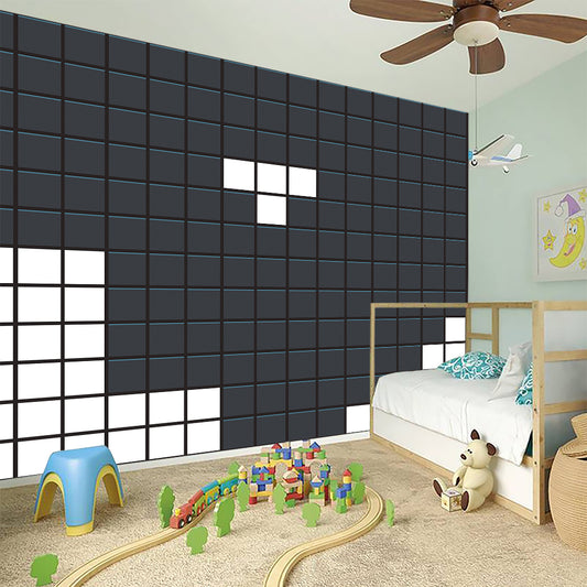 White Brick Puzzle Video Game Print Wall Sticker