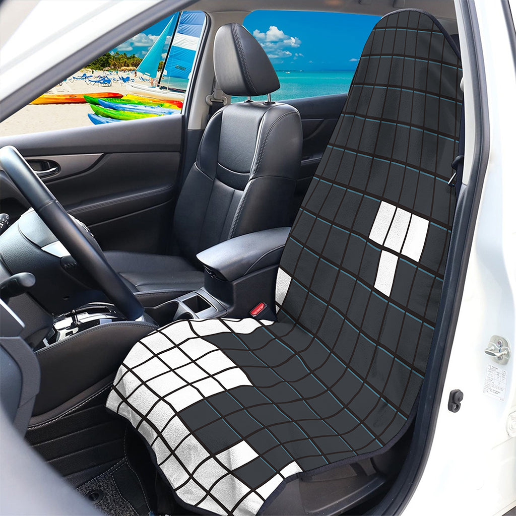 White Brick Puzzle Video Game Print Waterproof Car Seat Cover