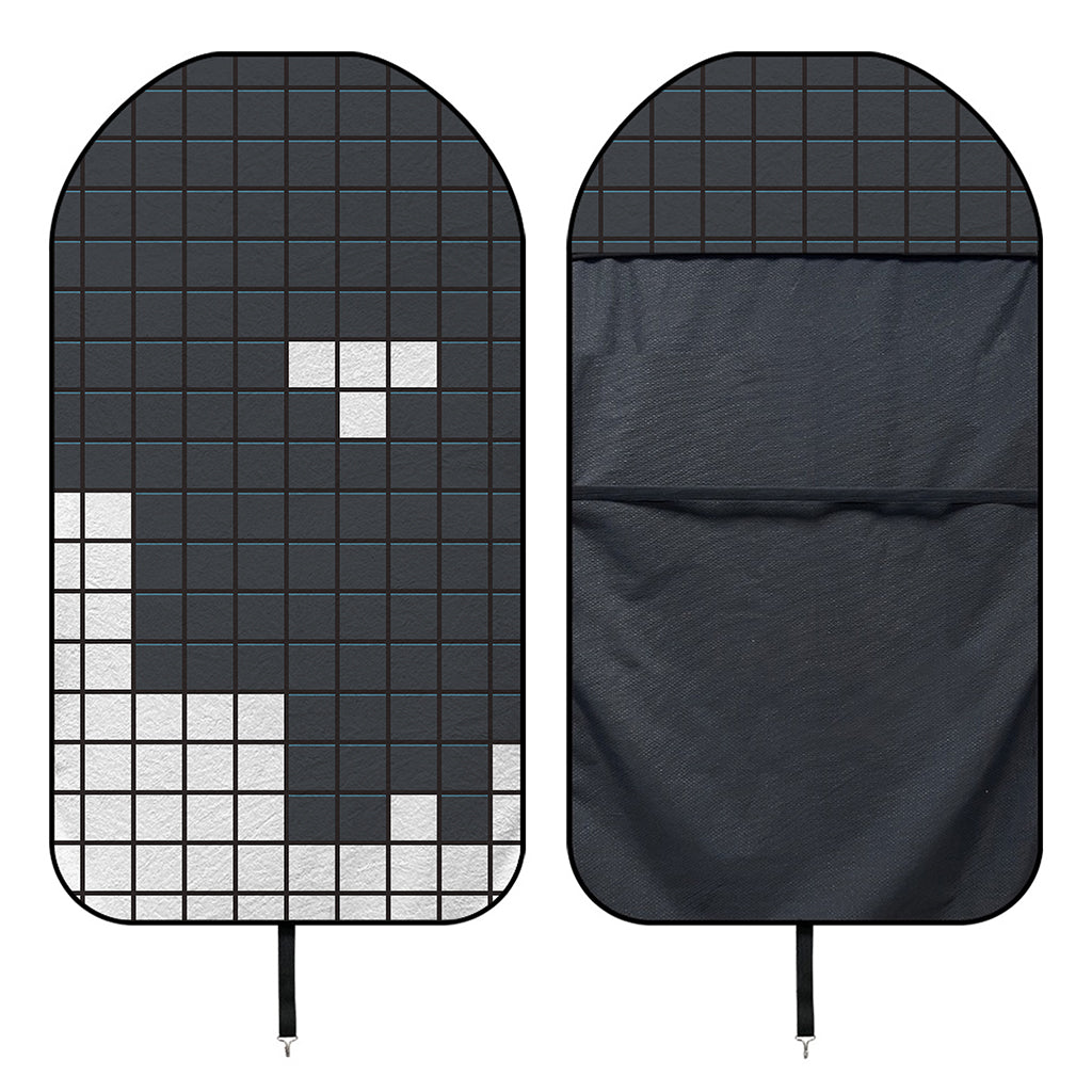 White Brick Puzzle Video Game Print Waterproof Car Seat Cover