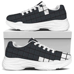 White Brick Puzzle Video Game Print White Chunky Shoes