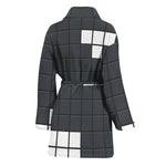 White Brick Puzzle Video Game Print Women's Bathrobe