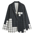 White Brick Puzzle Video Game Print Women's Blazer