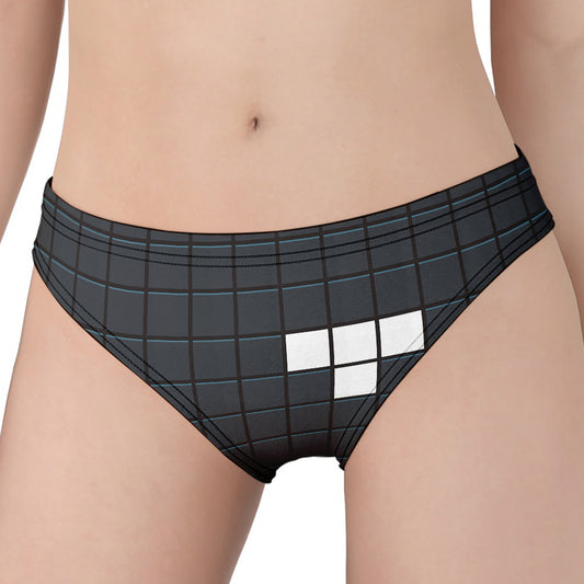 White Brick Puzzle Video Game Print Women's Panties