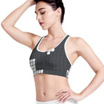 White Brick Puzzle Video Game Print Women's Sports Bra