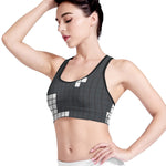 White Brick Puzzle Video Game Print Women's Sports Bra