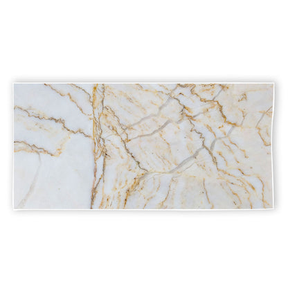 White Brown Grunge Marble Print Beach Towel