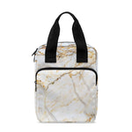 White Brown Grunge Marble Print Bible Tote Bag