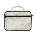 White Brown Grunge Marble Print Briefcase Bible Bag
