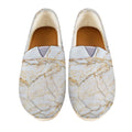 White Brown Grunge Marble Print Casual Shoes