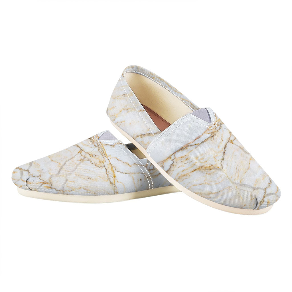 White Brown Grunge Marble Print Casual Shoes