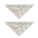 White Brown Grunge Marble Print Dog Bandana