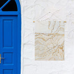 White Brown Grunge Marble Print Garden Flag