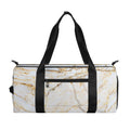 White Brown Grunge Marble Print Gym Bag