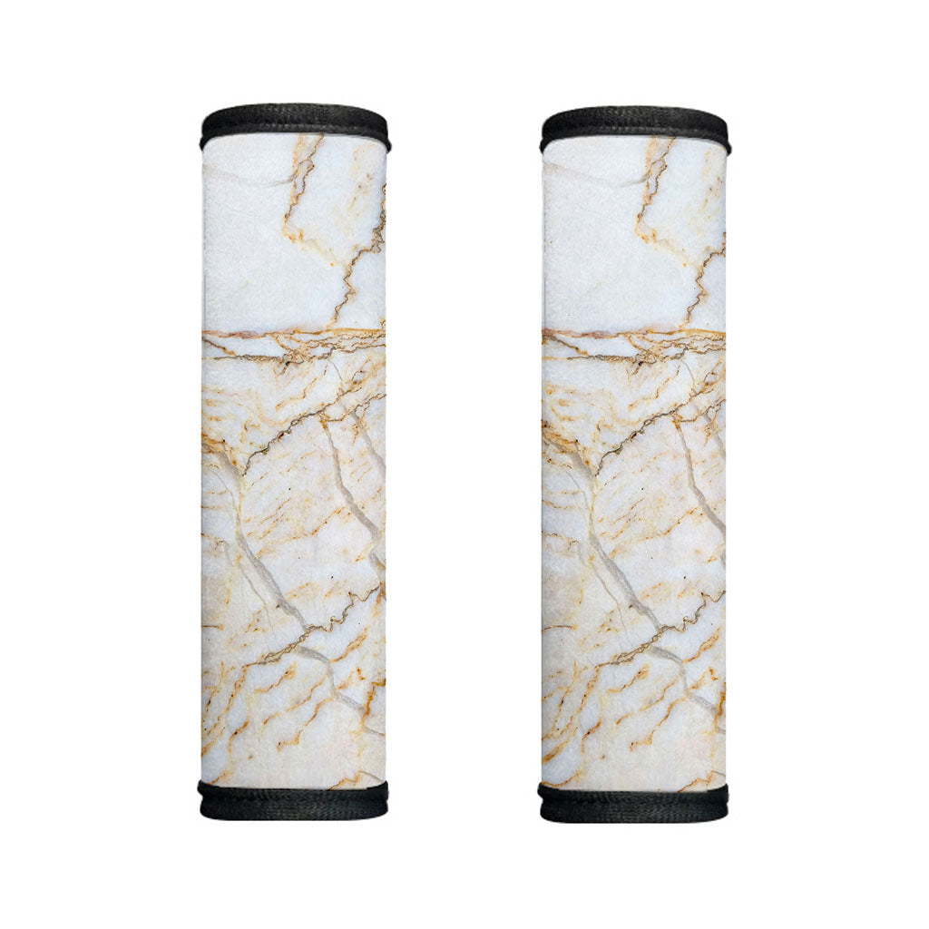 White Brown Grunge Marble Print Handle Covers