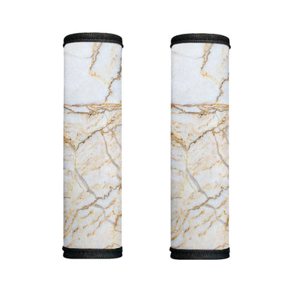 White Brown Grunge Marble Print Handle Covers