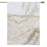 White Brown Grunge Marble Print House Flag