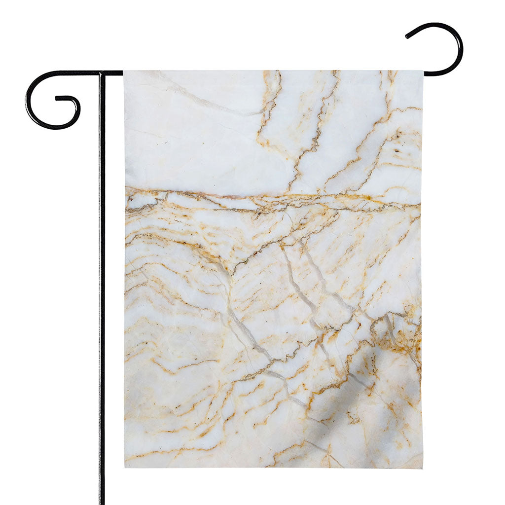 White Brown Grunge Marble Print House Flag