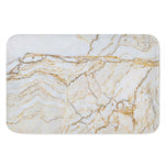 White Brown Grunge Marble Print Indoor Door Mat