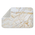 White Brown Grunge Marble Print Indoor Door Mat