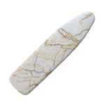 White Brown Grunge Marble Print Ironing Board Cover