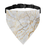 White Brown Grunge Marble Print Over The Collar Dog Bandana