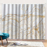 White Brown Grunge Marble Print Pencil Pleat Curtains
