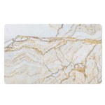 White Brown Grunge Marble Print Polyester Doormat