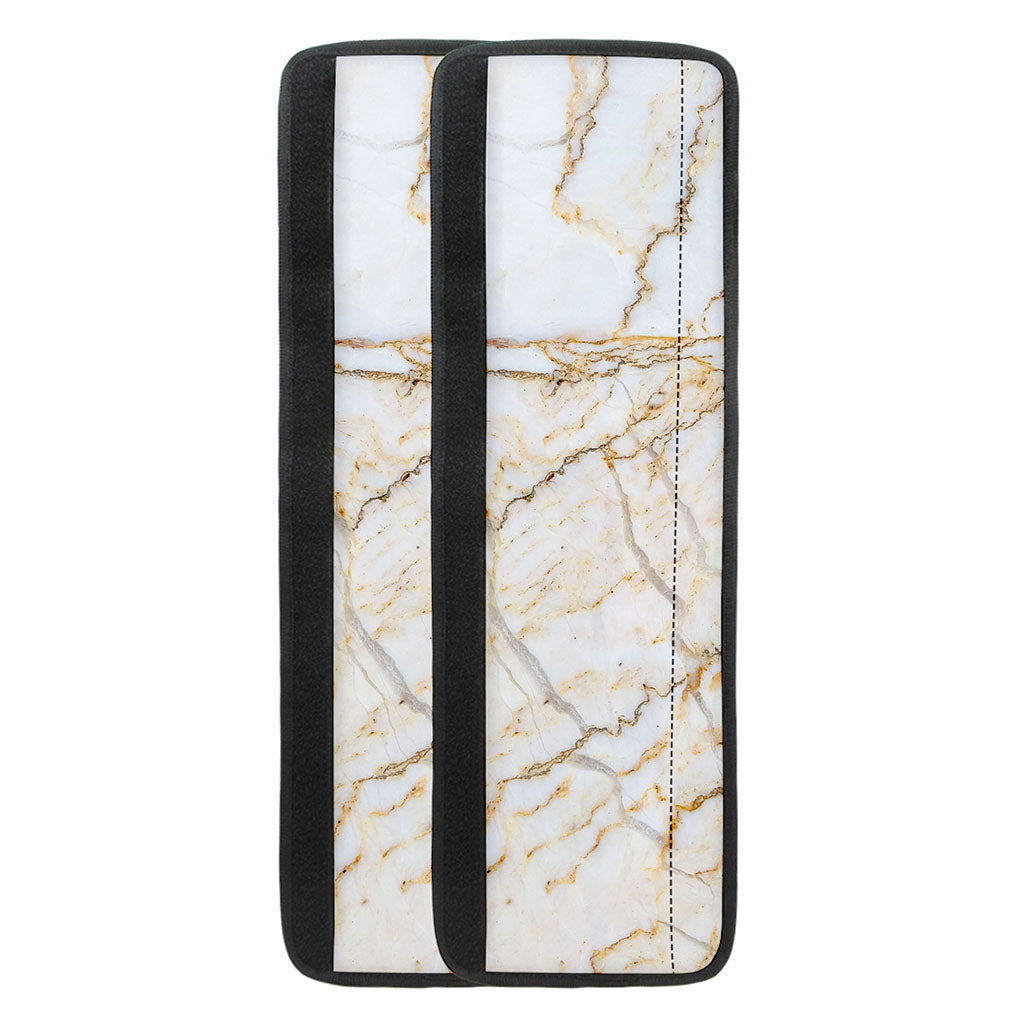 White Brown Grunge Marble Print Refrigerator Handle Covers