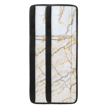 White Brown Grunge Marble Print Refrigerator Handle Covers