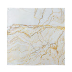 White Brown Grunge Marble Print Silk Bandana