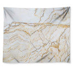 White Brown Grunge Marble Print Tapestry