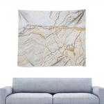 White Brown Grunge Marble Print Tapestry
