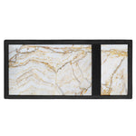 White Brown Grunge Marble Print Trifold Wallet