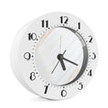 White Brown Smooth Marble Print Alarm Clock