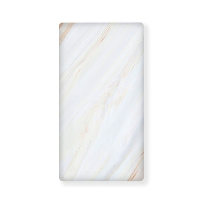 White Brown Smooth Marble Print Baby Crib Sheet