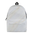 White Brown Smooth Marble Print School Backpack