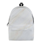 White Brown Smooth Marble Print Backpack