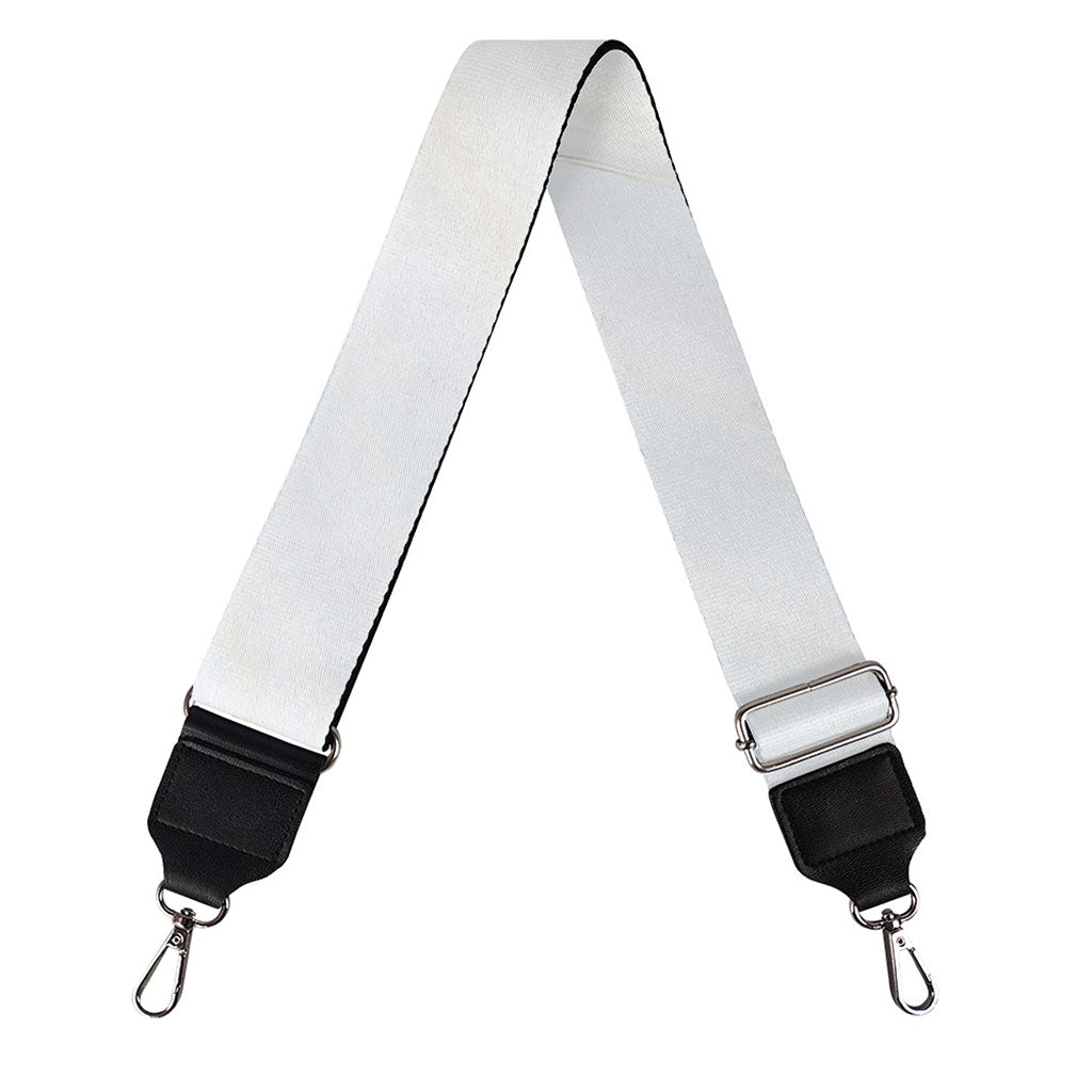 White Brown Smooth Marble Print Bag Strap