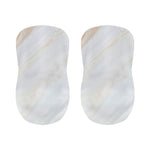 White Brown Smooth Marble Print Bar Stool Covers