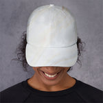 White Brown Smooth Marble Print Baseball Cap