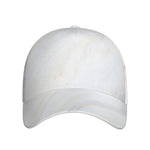 White Brown Smooth Marble Print Baseball Cap