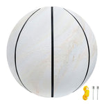 White Brown Smooth Marble Print Basketball