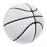 White Brown Smooth Marble Print Basketball