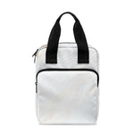 White Brown Smooth Marble Print Bible Tote Bag