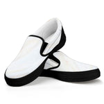 White Brown Smooth Marble Print Black Slip On Sneakers