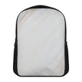 White Brown Smooth Marble Print Casual Backpack