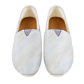 White Brown Smooth Marble Print Casual Shoes